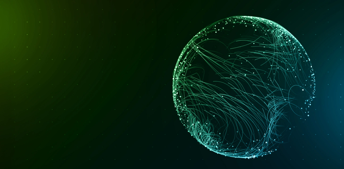Countless lines swirling dynamically inside a giant circle